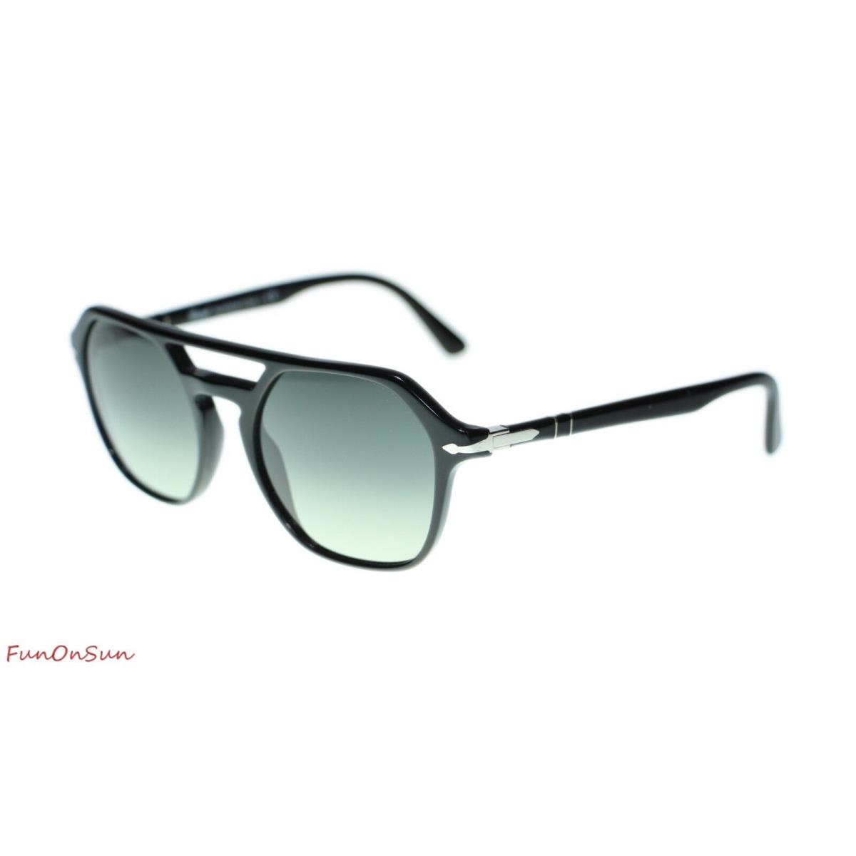 Persol Mens Sunglasses PO3206 9571 Black/grey Gradient Dark Grey Irregular 51mm