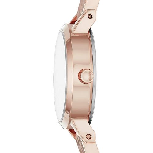 Dkny Soho NY2884 Rose Gold Tone Slim Bangle Womens Fashion Dress Watch - Dial: Rose Gold, Band: Rose Gold