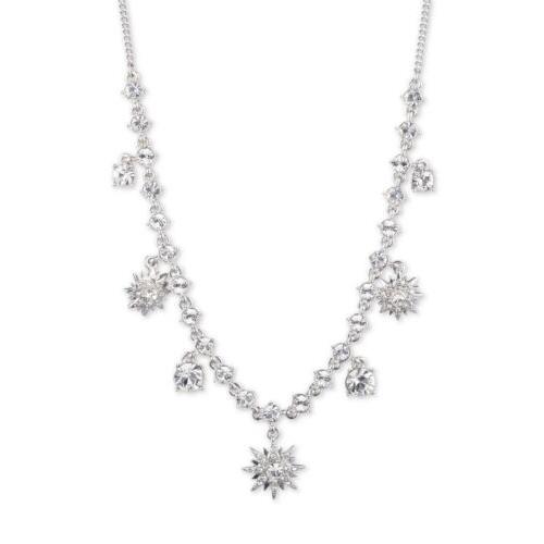Givenchy Silver Tone Crystal Star Statement Necklace 16 Plus 3 P1