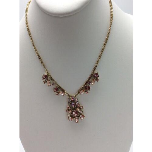 Givenchy Gold Tone Cluster Necklace 708 GN
