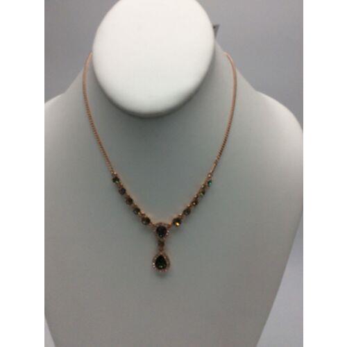 Givenchy Rose Gold Tone Crystal Necklace 163 GN