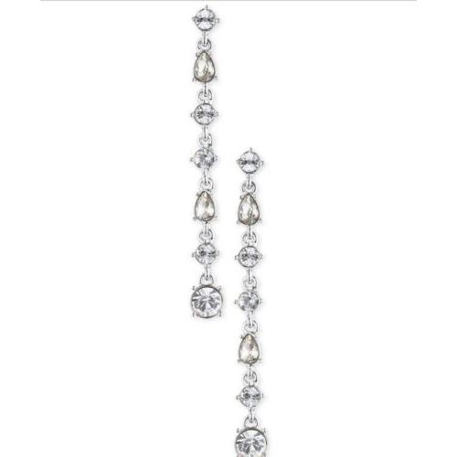Givenchy Clear Stone Linear Drop Earrings 2-1/2 F10j