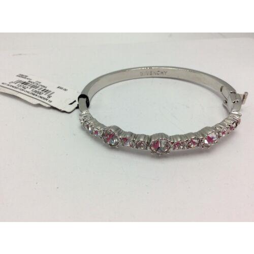 Givenchy Silver Tone Clear Crystal Bangle Bracelet 64 GB