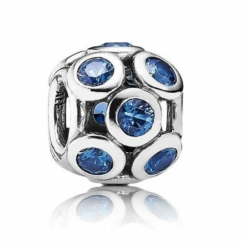 Pandora Charm Whimsical Lights Blue Bead 791153NSB W Suede Pouch