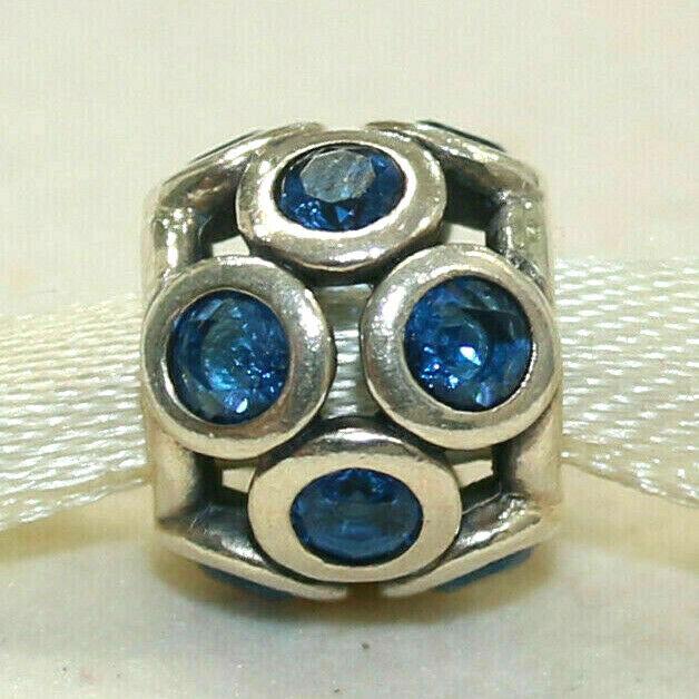 Pandora Charm Whimsical Lights Blue Bead 791153NSB W Suede Pouch