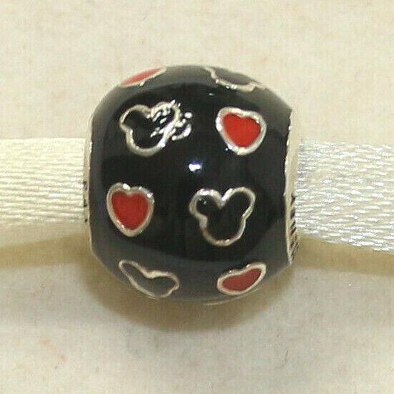 Pandora Charm Disney Mickey Mouse Heart 791477ENMX W Suede Pouch