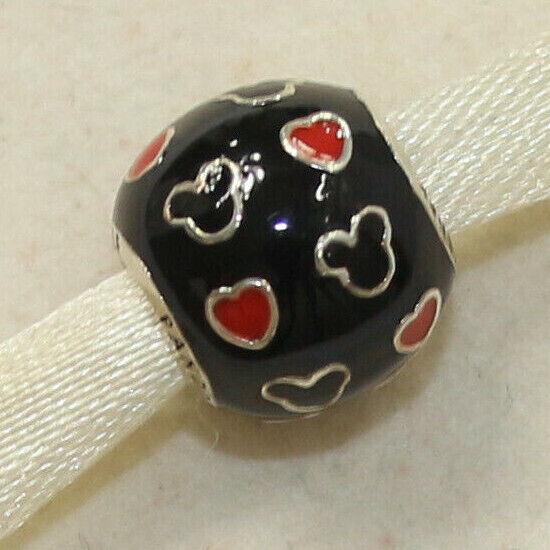 Pandora Charm Disney Mickey Mouse Heart 791477ENMX W Suede Pouch