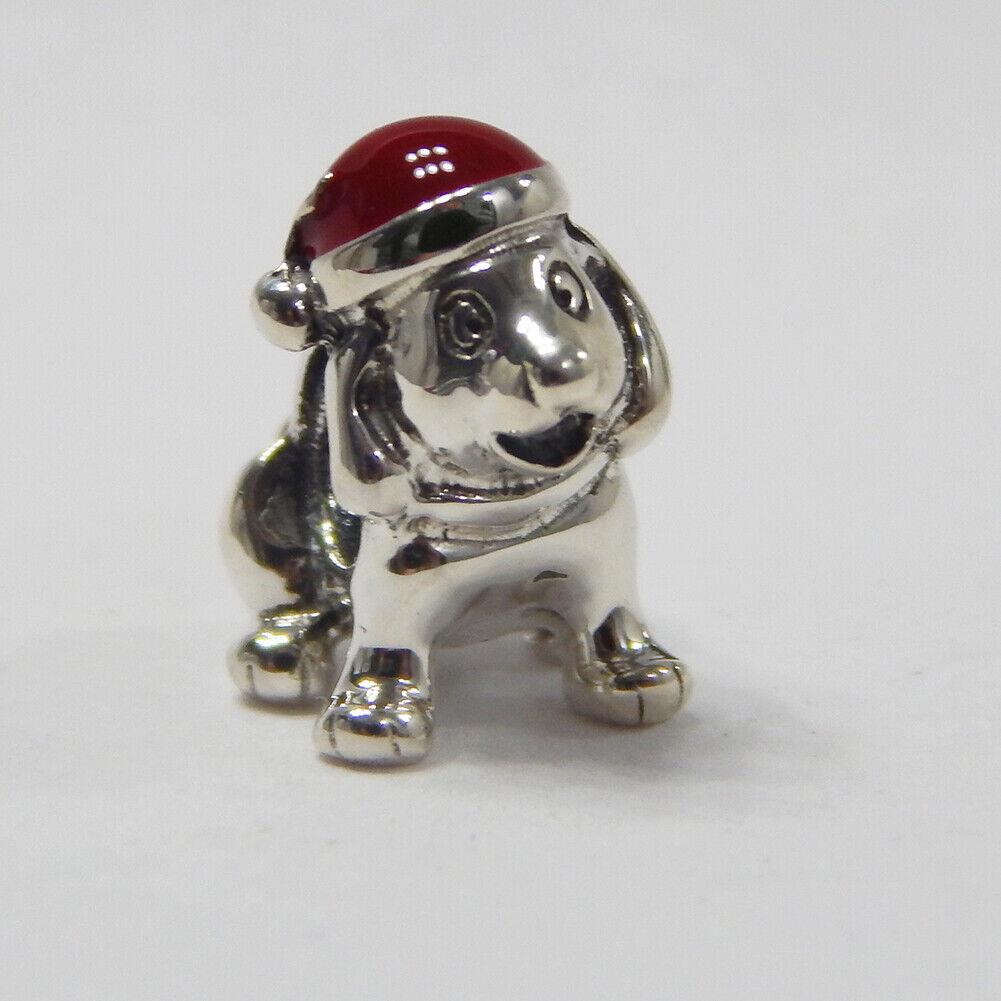 Pandora Charm Christmas Puppy Red Enamel Sterling Silver 791769EN39