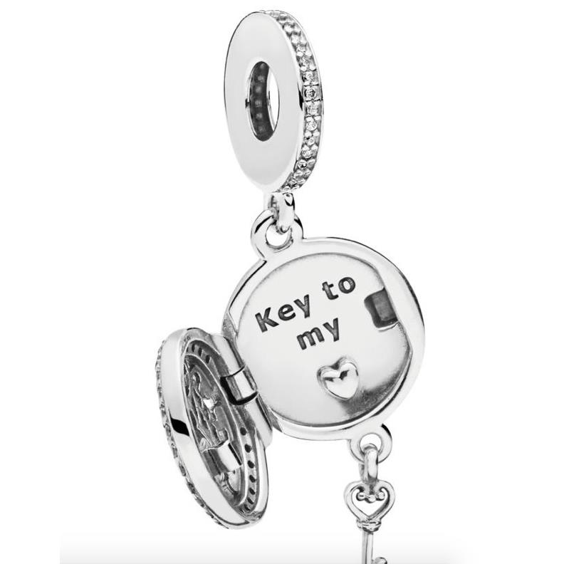 Pandora Regal Love Key W/ Clear CZ Charm