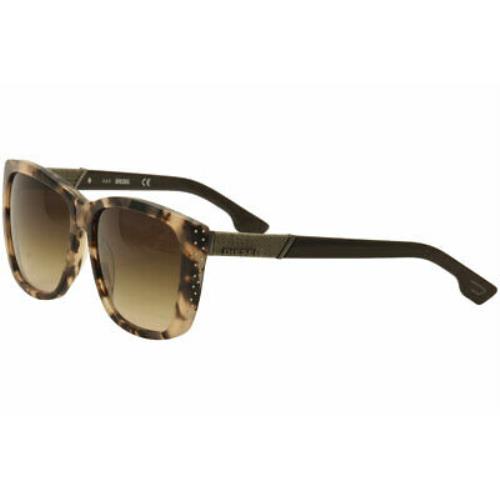 Diesel Women`s DL0089 DL/0089 55F Pale Pink Tortoise Fashion Sunglasses 55mm