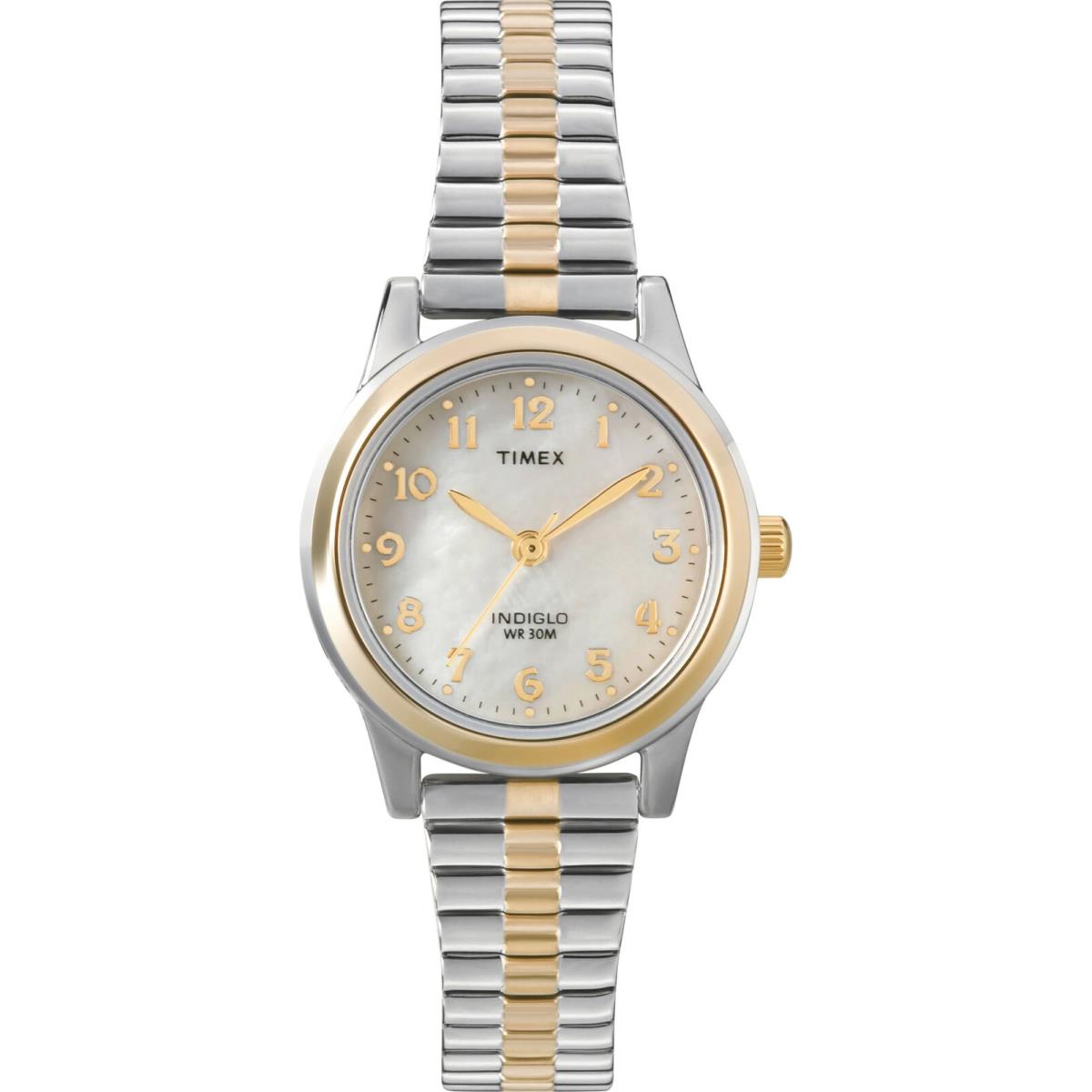 Timex T2M828 Women`s Essex Avenue Two-tone Stainless Steel Expansion Band Watch