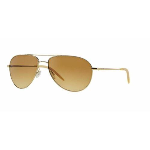Oliver Peoples OV1002 S 524251 Benedict Gold/chrome Amber Sunglasses - Frame: Gold, Lens: Chrome Amber photo