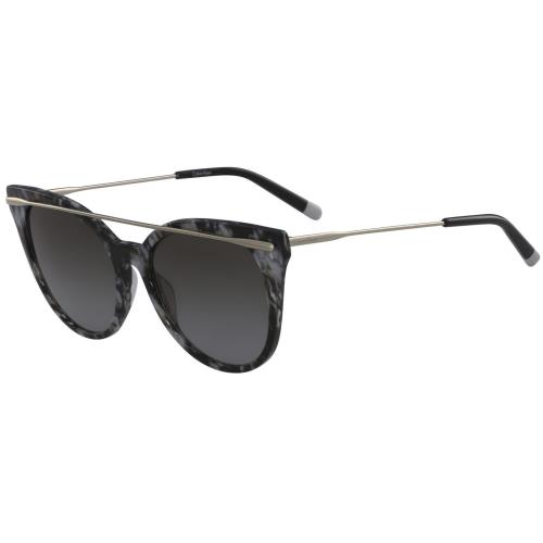 Calvin Klein CK4362S-038 Grey Marble Women`s Oval Sunglasses Grey Lens