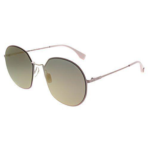 Fendi Eyeline FF 0313/F/S-35J-OJ Oval Sunglasses Pink / Rose Gold Lens