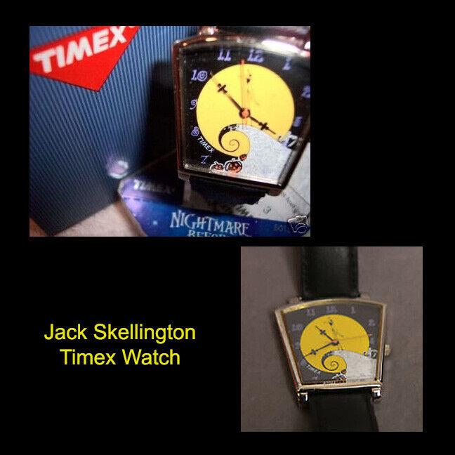 1993 Nightmare Before Christmas Jack Timex Watch Leather Spiral Hill Dial Rare