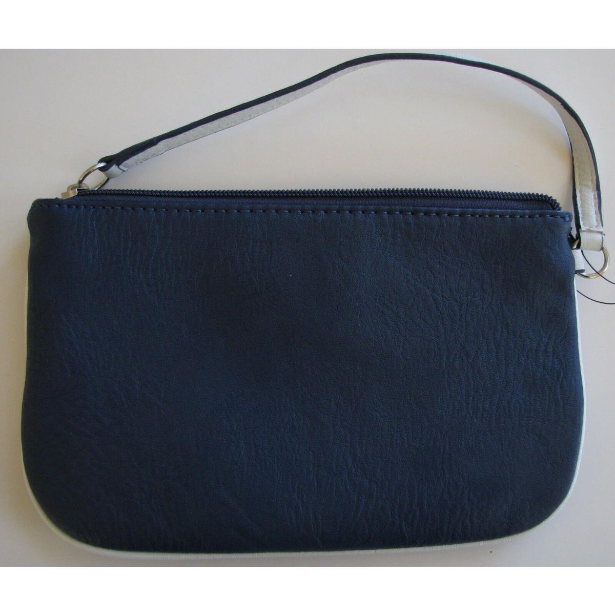 New-guess Blue Navy Multi Mariola Slg Style Texture Wristlet Wallet Clutch