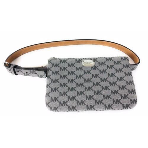 Michael Kors Belt Bag Waist Wallet MK Logo Gray Large