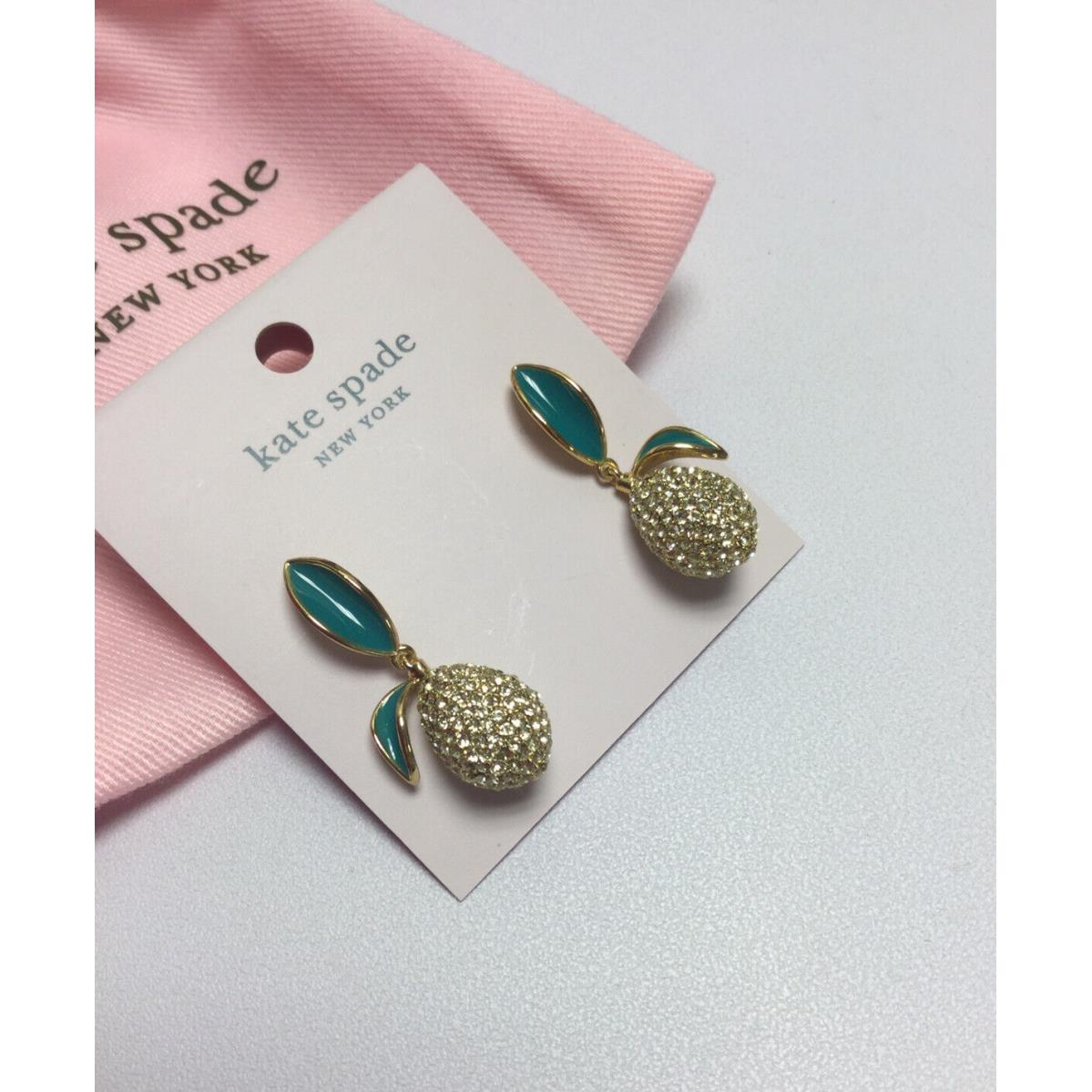 Kate Spade New York Picnic Perfect Lemon Drop Earrings W/ks Dust Bag New