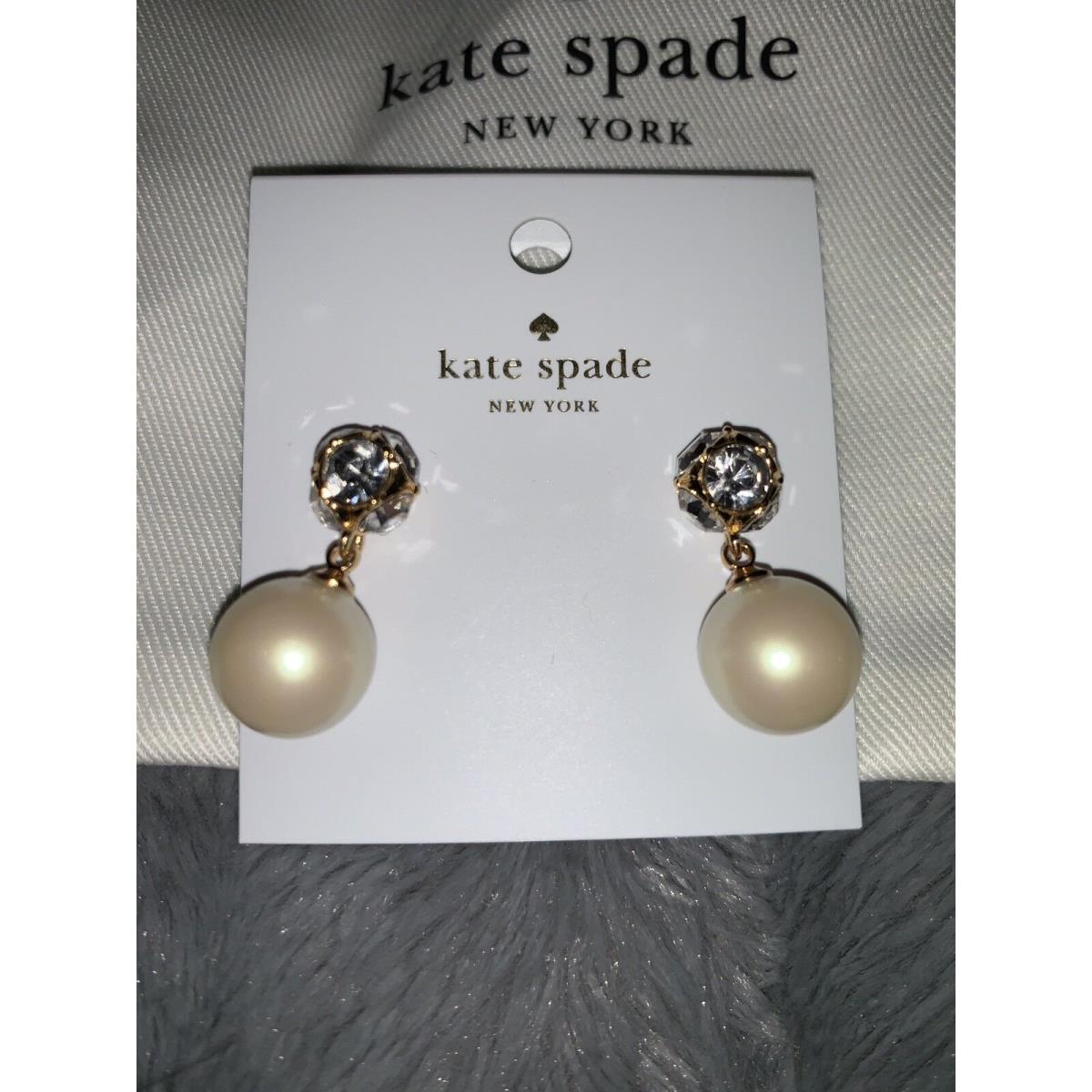 Kate Spade New York Lady Marmalade Cream/gold Pearl Earrings O0RU1959