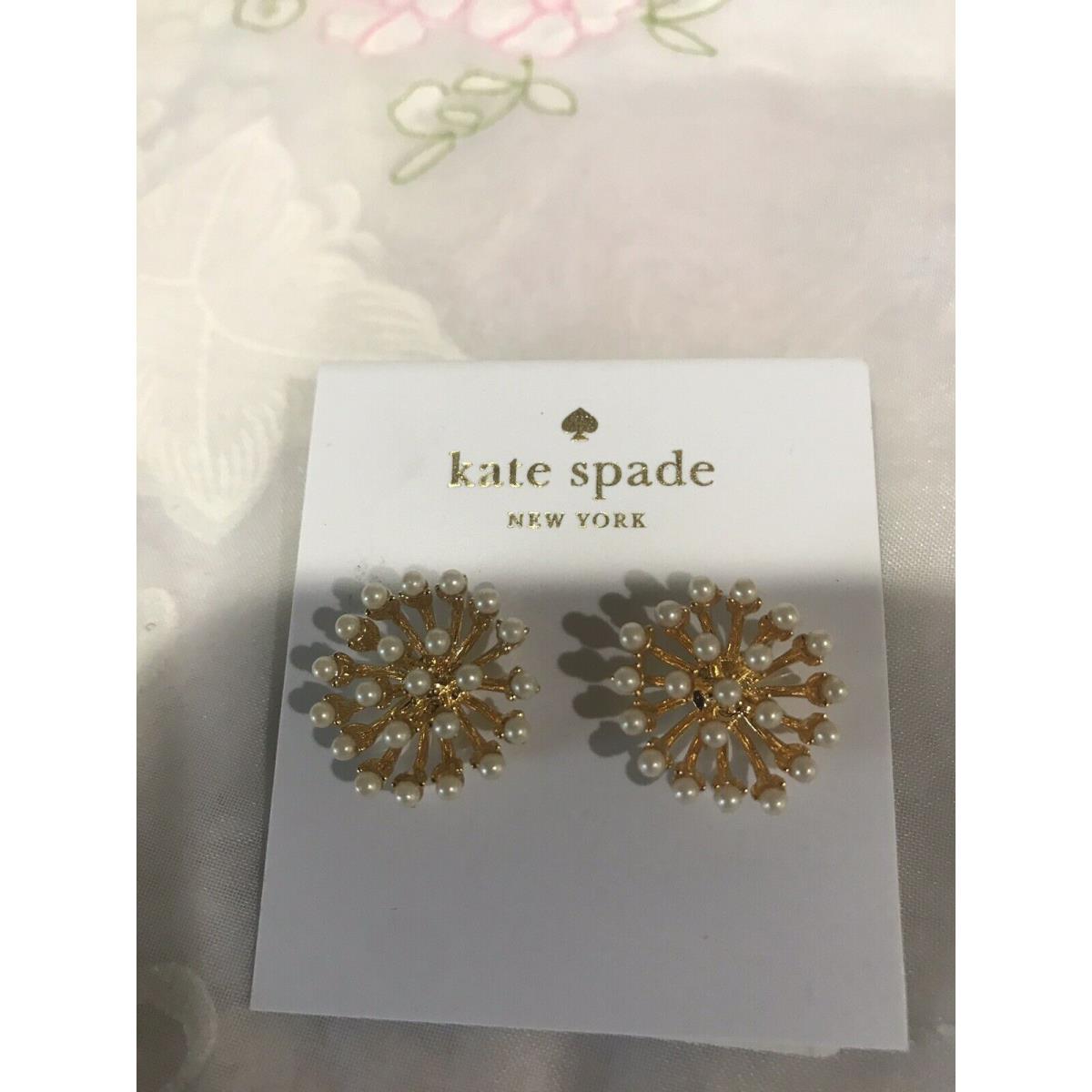 Kate Spade Gold Tone Earrings with Pearl