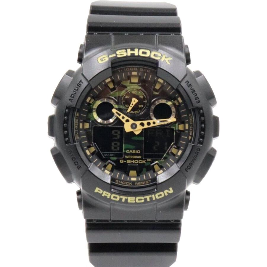 Casio G-shock Chrono Analog- Digital Camouflage Men Watch 52mm GA100CF-1A9