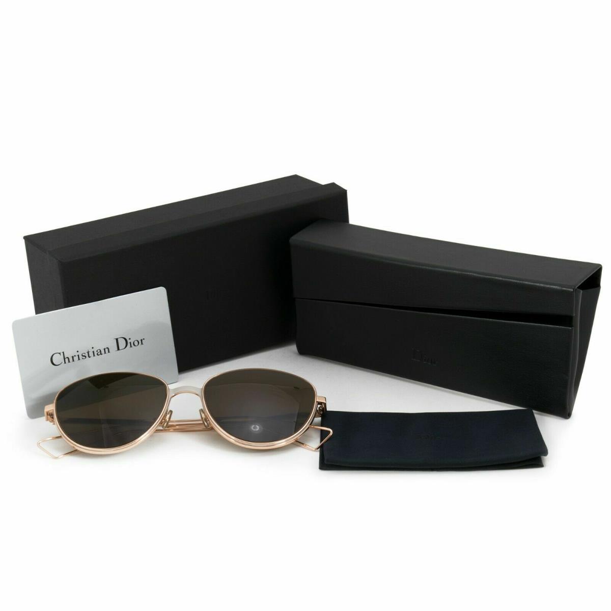 Dior sunglasses ULTRASRCXEC - Gray , Gold/ Matte Gray Frame, Brown Lens 2