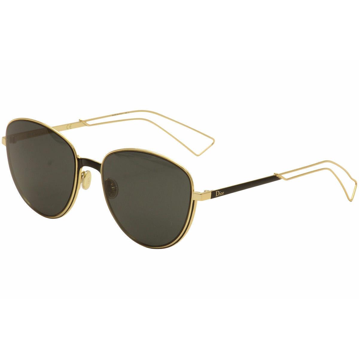 Christian Dior Women`s Ultradior/s RCW/Y1 Gold/matte Black Sunglasses 56mm - Gold Black, Frame: Gold/ Matte Black, Lens: Grey
