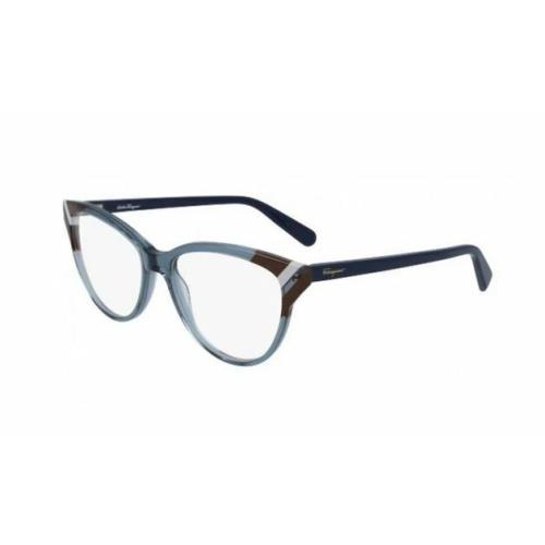 Salvatore Ferragamo Eyeglasses SF2844 414 Blue Frames 54MM Rx-able ST