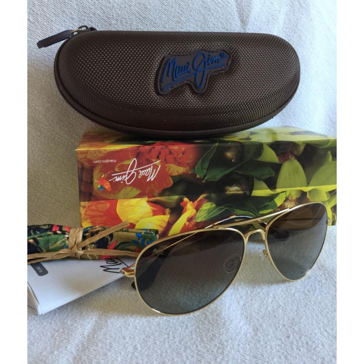 Maui Jim Mavericks Polarized Titanium Sunglasses HS264-16 Gold/bronze