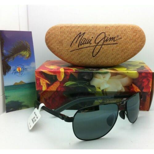Maui Jim Guardrails Sunglasses MJ 327-02 Black Frames with Grey Polarized Lenses
