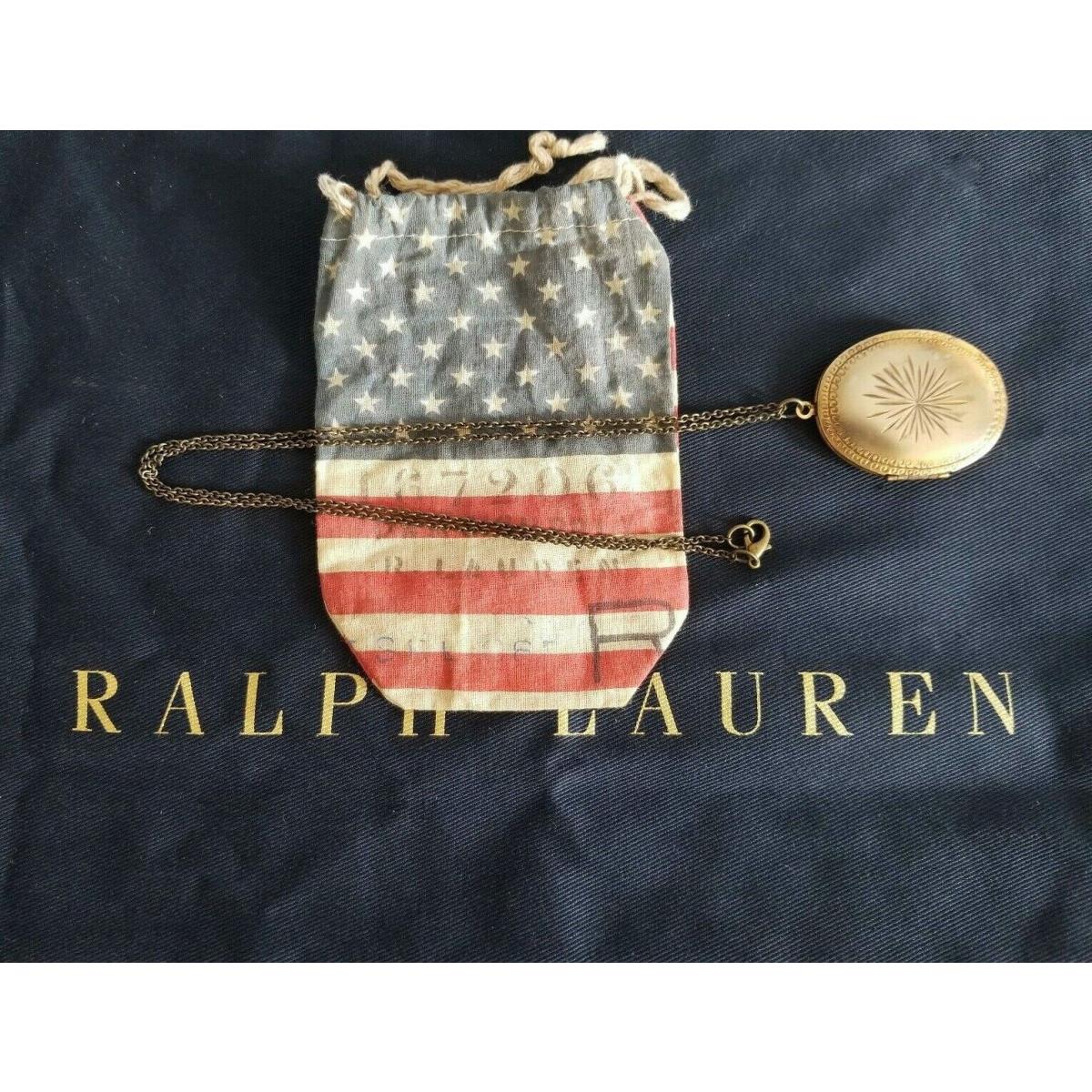 Vintage Ralph Lauren Denim Supply Locket Pendant Women Necklace