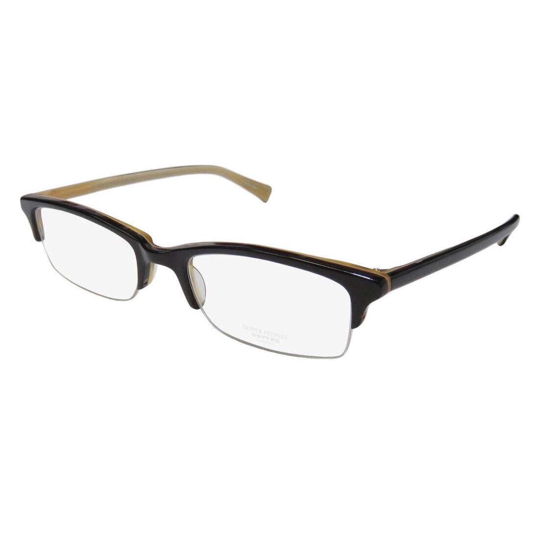 Oliver Peoples Taylor Eyeglasses Brown Japan 51-19-140 Plastic Half-rim