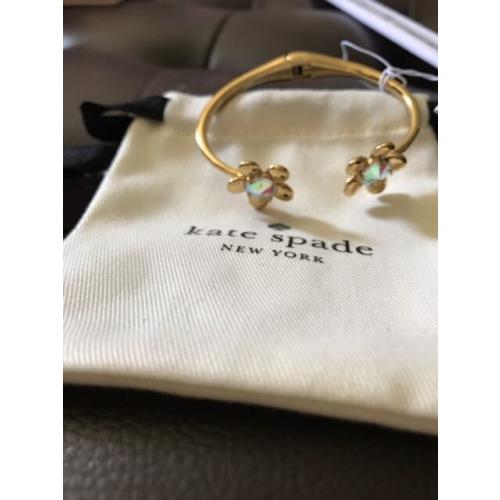 Kate Spade York Sunset Blooms Iridescent Flower Hinge Cuff Bracelet