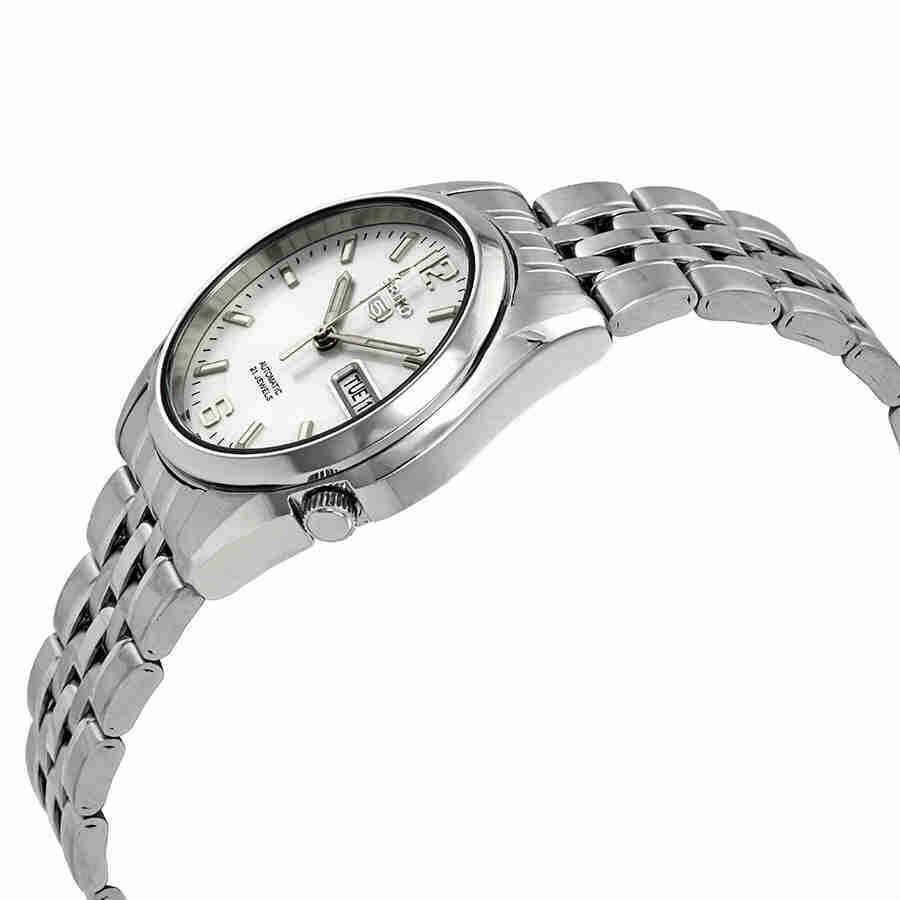 Seiko Series 5 Automatic White Dial Men`s Watch SNK385