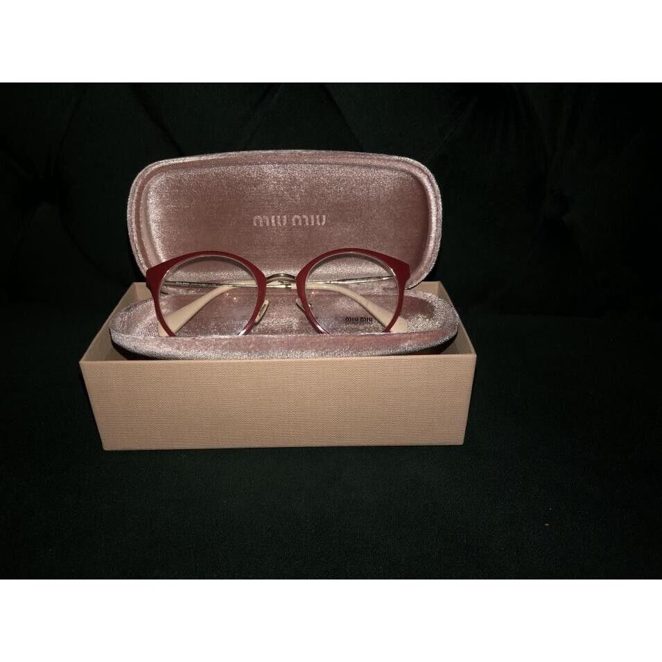 Miu Miu Eyeglass Frames MU 51P 51PV Uss Red For Women