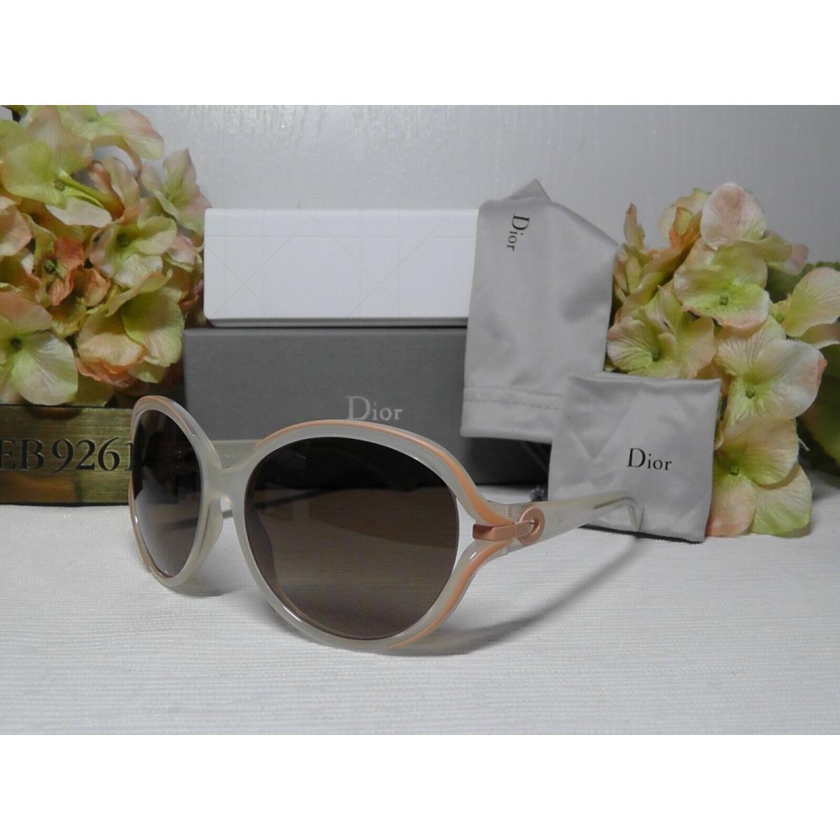 Christian Dior ELLE2/S Opal Milk Frame Sunglasses 60 17 130 Italy