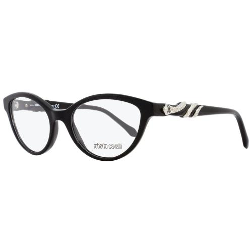 Roberto Cavalli Asterope RC843 001 Black Cat Eye Eyeglasses Frame 52-18-140