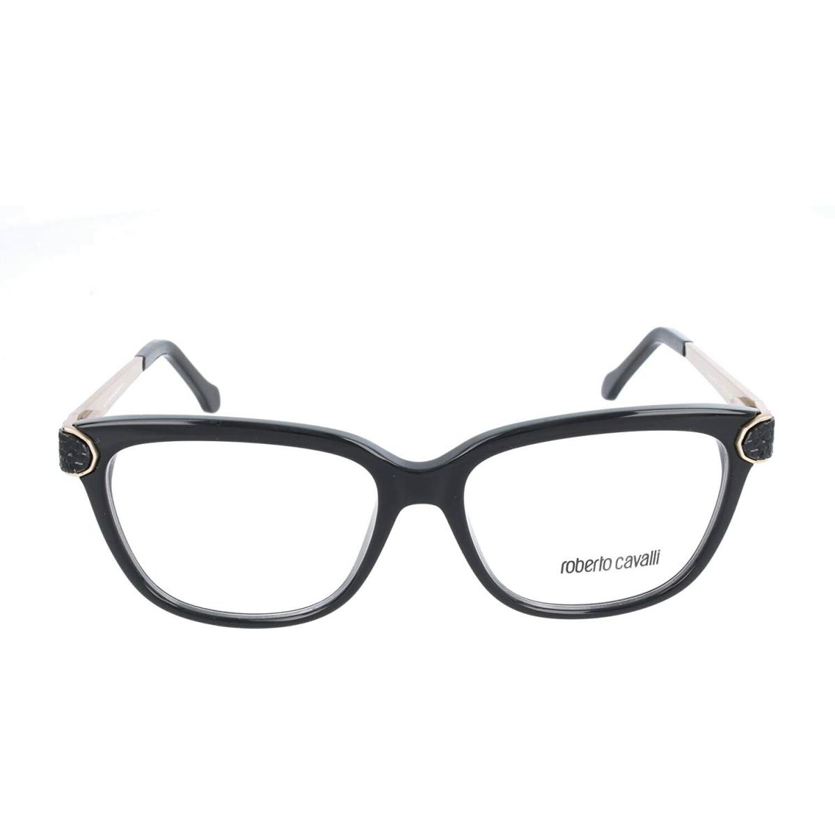 Roberto Cavalli Polaris RC934 RC0934 001 Black Gold Eyeglasses Frame 53-15-135