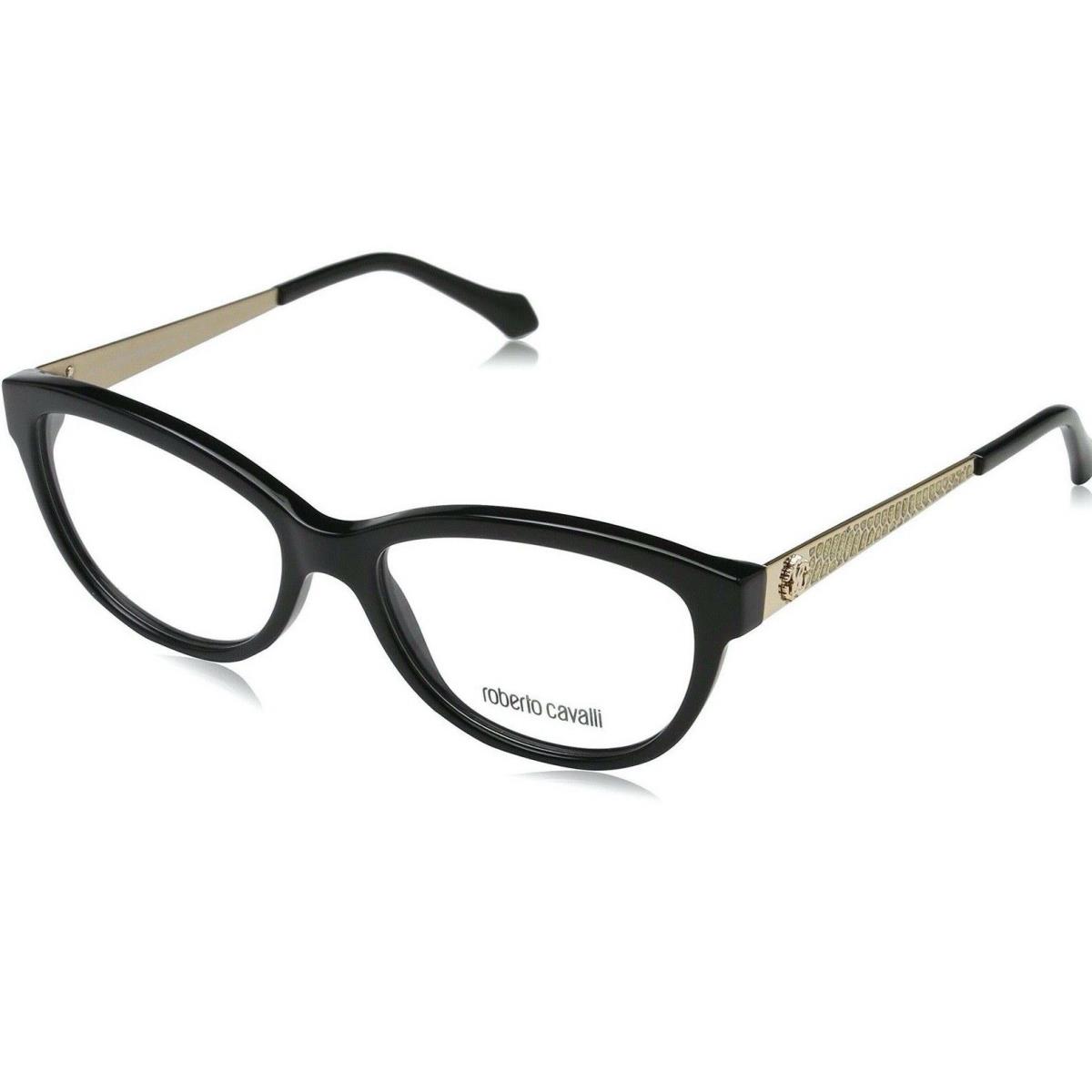 Roberto Cavalli Dabih RC 860 Black 001 Eyeglasses Frame 54-16-140 Cat Eye RC0860