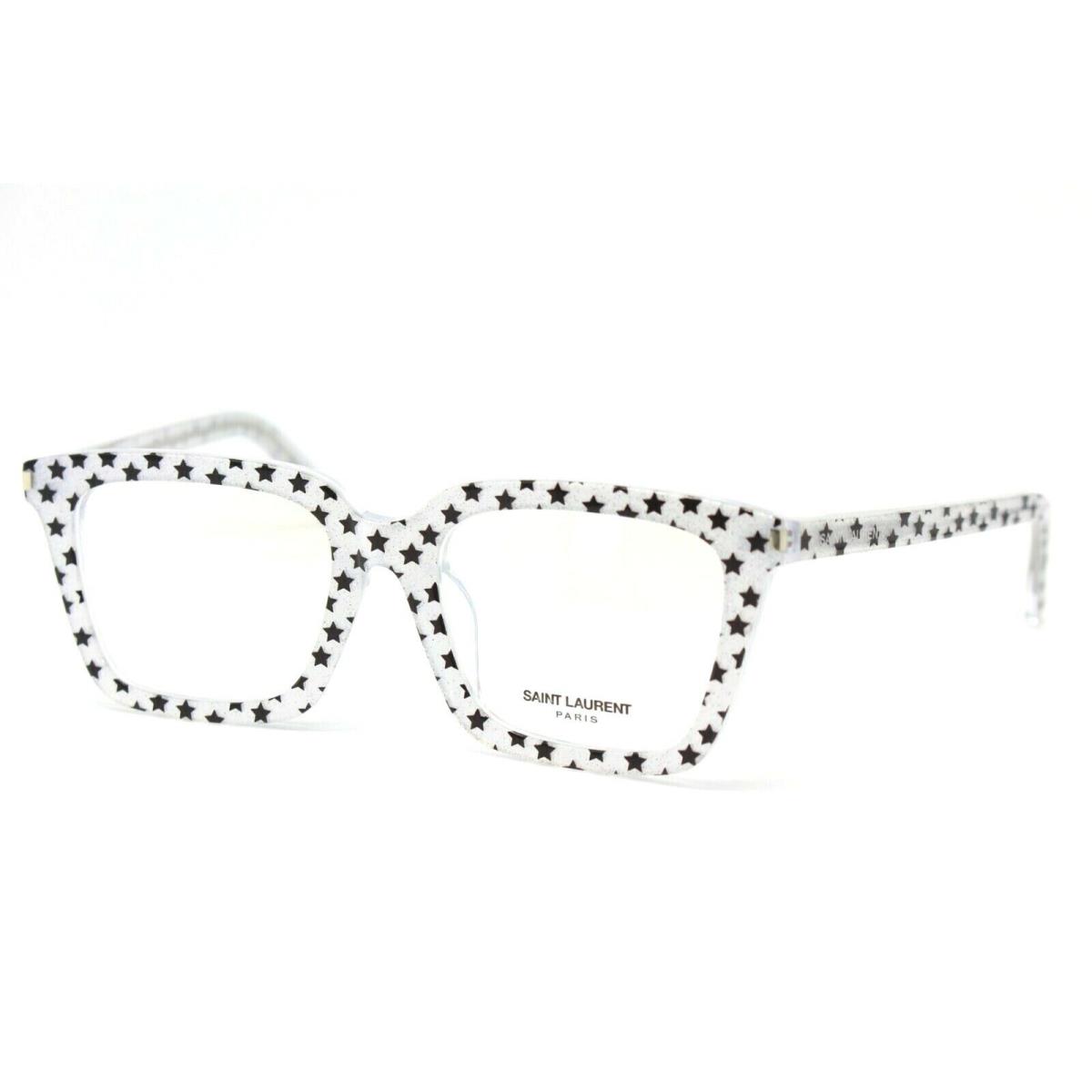 Yves Saint Laurent SL 167/F 006 Black Stars ON White Eyeglasses Frame 52-19