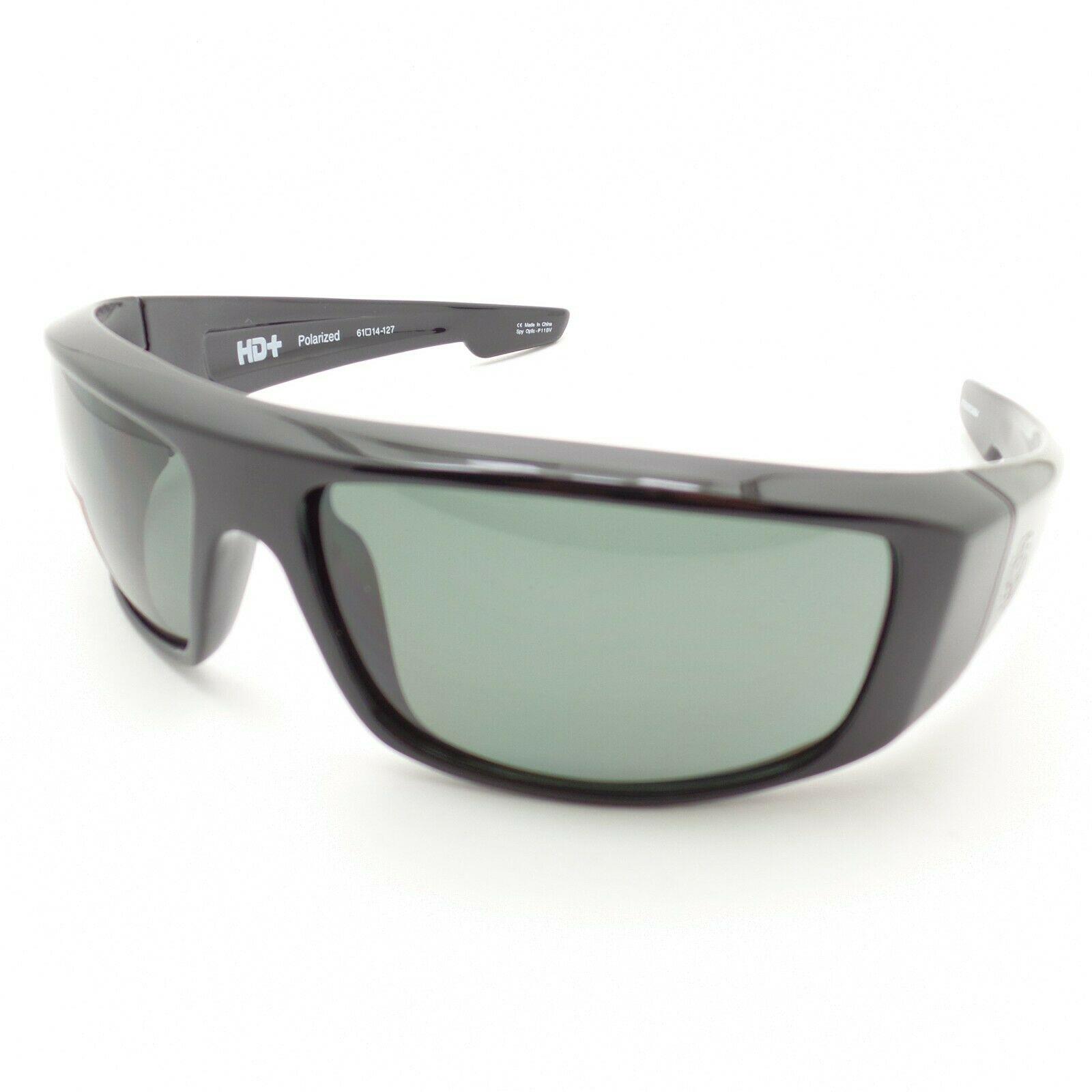 Spy Optics Logan Shiny Black Happy Grey Green Polarized Sunglasses