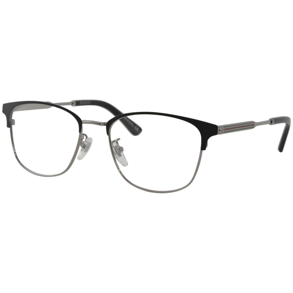 Gucci GG0609OK 002 Eyeglasses Men`s Ruthenium Full Rim Optical Frame 52mm