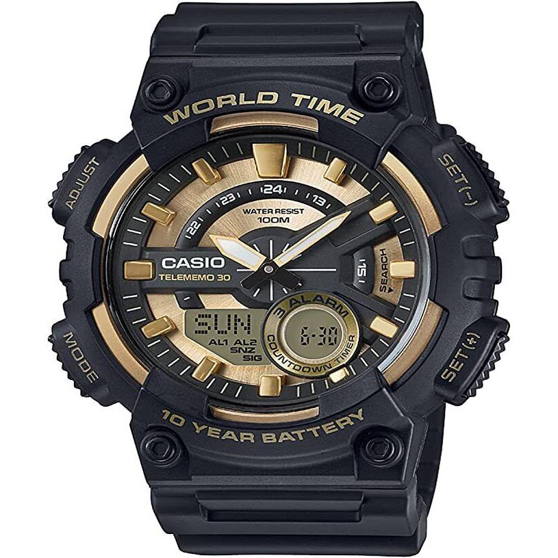 Casio Men`s AEQ110BW-9A Gold Sports Quartz Watch with Resin Strap