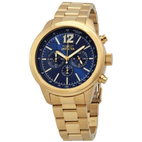 Invicta watch  - Dial: Blue, Band: Gold