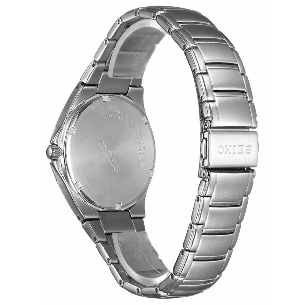 Seiko watch Mechanical - White Dial, Silver Band, Silver Manufacturer Band