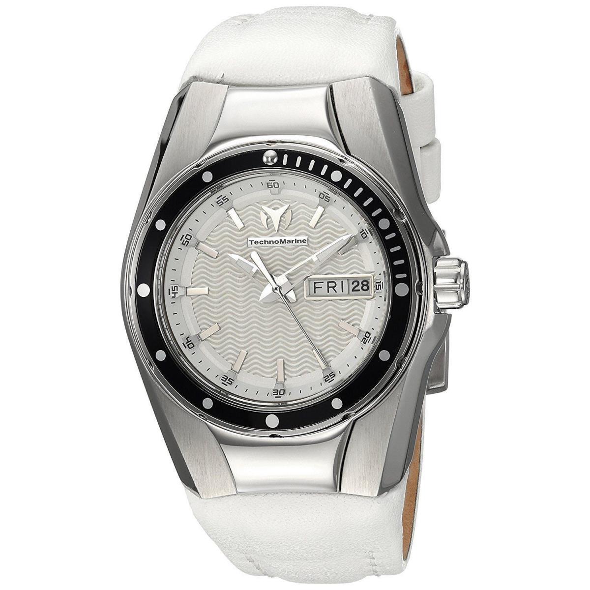 Technomarine Cruise Select Women`s 36mm White Leather Quartz Watch TM-115389