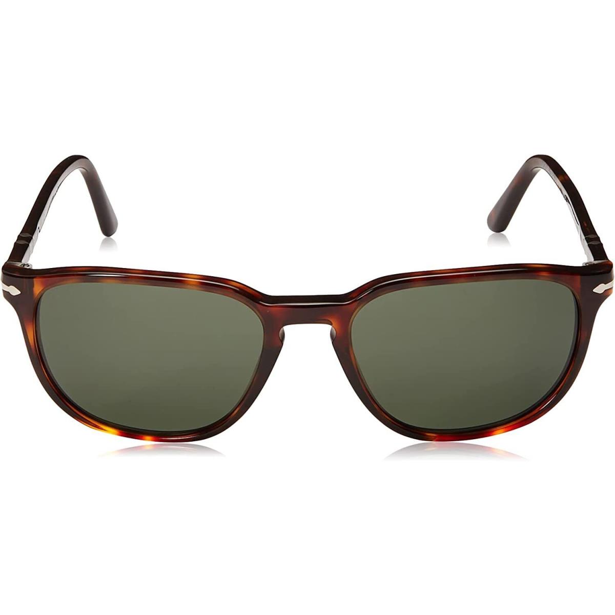 Persol 0PO3019S24/3152 Men`s Oval Sunglasses Tortoise Frame Green 52mm Lens