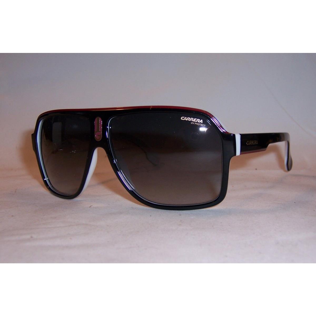 Carrera Sunglasses 1001/S 80S 9O Black White Dark Grey Gradient 