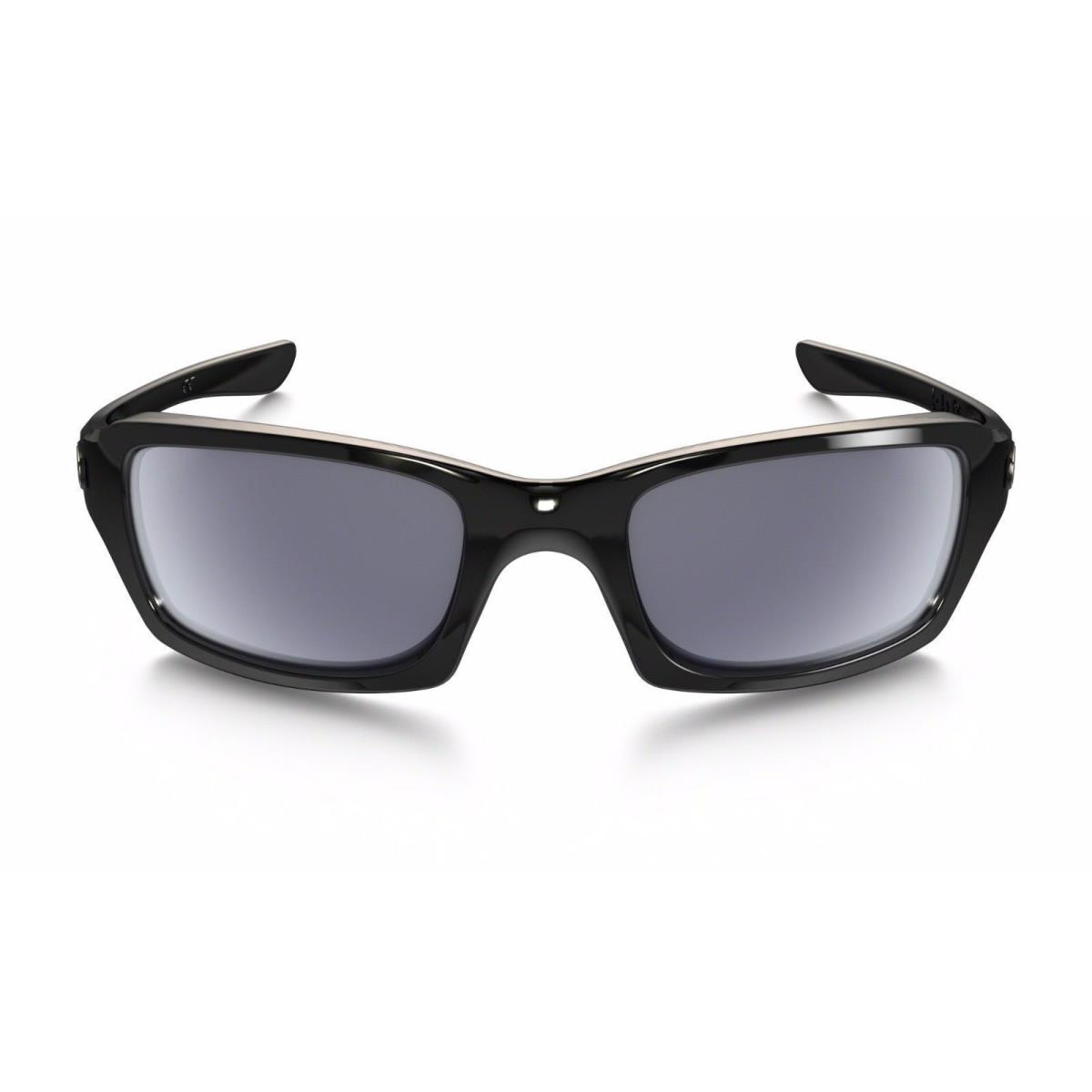 Oakley Fives Squared Sunglasses OO9238-04 Polished Black Frame Grey Iridium Lens - Frame: Black, Lens: Gray