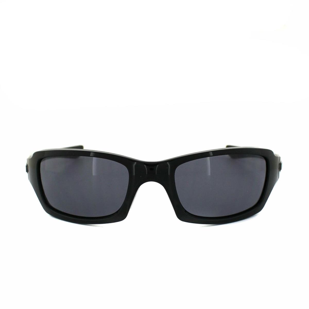OO9238-04 Mens Oakley Fives Squared Sunglasses - Polished Black/grey - Frame: Black, Lens: Gray